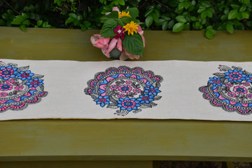 Handpainted Jute Table Runner