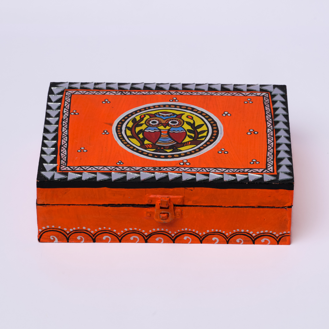 Owl Handpainted Jewellery Box