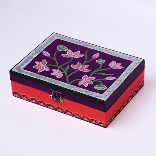 Floral Melody Handpainted Jewellery Box