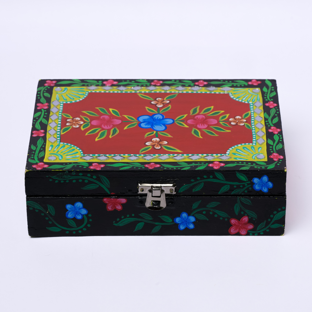 Floral Handpainted Jewellery Box