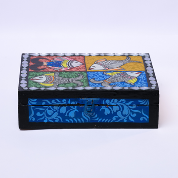 Fish Motif Handpainted Jewellery Box