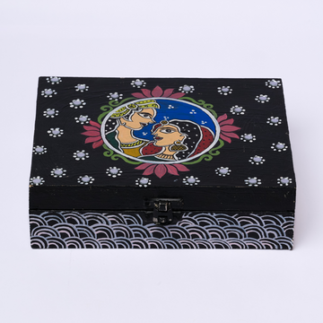 Radhe Krishna Handpainted Jewellery Box