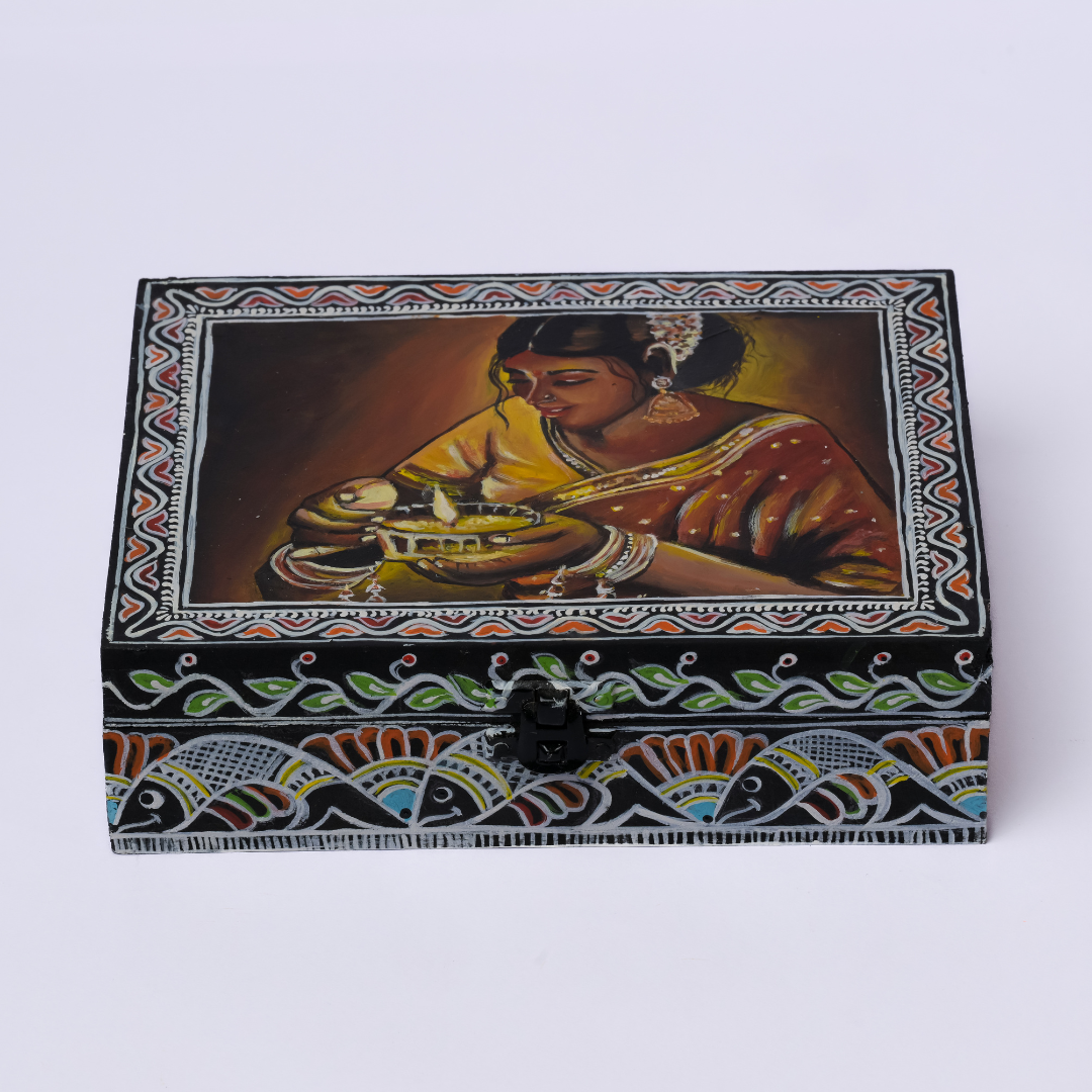 Lady Theme Handpainted Puja Box