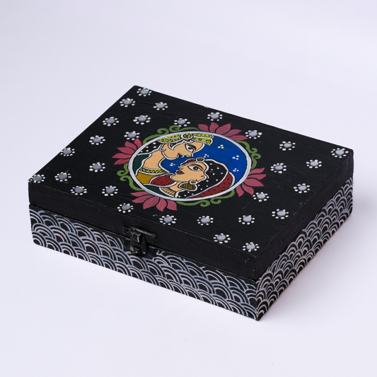 Radhe Krishna Handpainted Jewellery Box