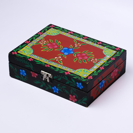 Floral Handpainted Jewellery Box